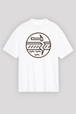 Jeolog Beyaz Unisex Oversize Tişört T-Shirt