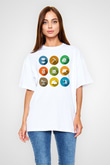 Jeolog Beyaz Unisex Oversize Tişört T-Shirt