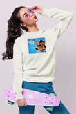 Jersey Shore Beyaz Unisex Sweatshirt