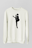 Jimnastik Beyaz Unisex Sweatshirt