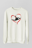 Jimnastik Beyaz Unisex Sweatshirt