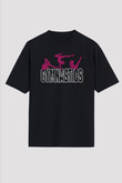 Jimnastik Siyah Unisex Oversize Tişört T-Shirt