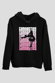 Jimnastikçi Siyah Unisex Kapüşonlu Sweatshirt
