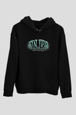 Jinjer Baskılı Unisex Siyah Kapüşonlu Sweatshirt
