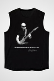 Joe Santriani Baskılı Unisex Siyah Kolsuz Tişört - Tshirt