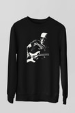 Joe Santriani Baskılı Unisex Siyah Sweatshirt