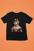 John Cena Baskılı Unisex Siyah Çocuk Tişört - Tshirt