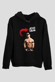 John Cena Baskılı Unisex Siyah Hoodie