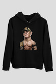 John Cena Baskılı Unisex Siyah Hoodie