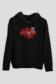 John Cena Baskılı Unisex Siyah Hoodie