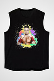 John Cena Baskılı Unisex Siyah Kolsuz Tişört - Tshirt