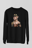 John Cena Baskılı Unisex Siyah Sweatshirt