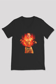 John Cena Baskılı Unisex Siyah V Yaka Tişört - Tshirt