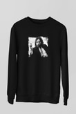 John Lennon Baskılı Unisex Siyah Sweatshirt