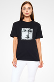 John Lennon Baskılı Unisex Siyah Tişört
