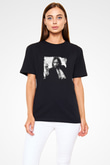 John Lennon Baskılı Unisex Siyah Tişört