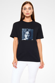 John Lennon Baskılı Unisex Siyah Tişört