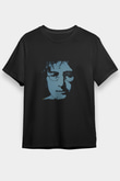 John Lennon Baskılı Unisex Siyah Tişört