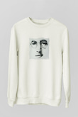John Lennon Unisex Baskılı Beyaz Sweatshirt