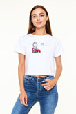 John O'callaghan Beyaz  Crop Top Tişört