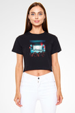 John O'callaghan Siyah  Crop Top Tişört