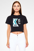 John O'callaghan Siyah Crop Top Tişört