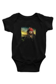 Johnny Depp Baskılı Unisex Siyah Bebek Body - Zıbın