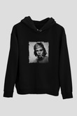 Johnny Depp Baskılı Unisex Siyah Hoodie