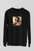 Johnny Depp Baskılı Unisex Siyah Sweatshirt