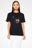 Johnny Depp Baskılı Unisex Siyah Tişört