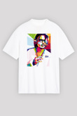 Johnny Depp Beyaz Unisex Oversize Tişört T-Shirt