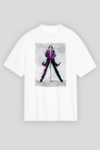 Joker Baskılı Unisex Beyaz Tişört