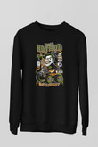 Joker Hotrod Baskılı Unisex Siyah Sweatshirt