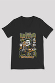 Joker Hotrod Baskılı Unisex Siyah V Yaka Tişört