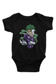 Joker Riding Rocket Baskılı Unisex Siyah Bebek Body - Zıbın