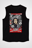 Jonathan Davis KoRn Baskılı Unisex Siyah Kolsuz Tişört