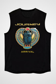 Journey Baskılı Unisex Siyah Kolsuz Tişört - Tshirt