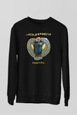 Journey Baskılı Unisex Siyah Sweatshirt