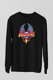 Journey Baskılı Unisex Siyah Sweatshirt