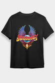 Journey Baskılı Unisex Siyah Tişört - Tshirt