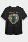 Journey Baskılı Unisex Siyah Tişört - Tshirt