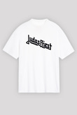 Judas Priest Beyaz Unisex Oversize Tişört T-Shirt
