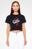 Judas Priest Siyah Crop Top Tişört