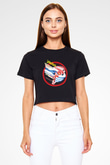 Judas Priest Siyah Crop Top Tişört
