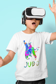 Judo Baskılı Beyaz Unisex Çocuk Tişört