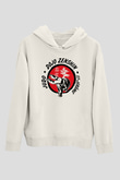 Judo Beyaz Unisex Kapüşonlu Sweatshirt