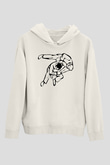 Judo Beyaz Unisex Kapüşonlu Sweatshirt