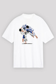 Judo Beyaz Unisex Oversize Tişört T-Shirt
