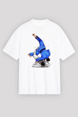 Judo Beyaz Unisex Oversize Tişört T-Shirt