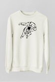 Judo Beyaz Unisex Sweatshirt